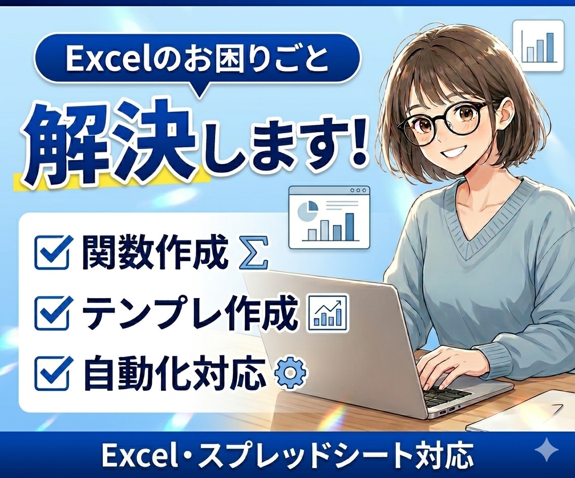 Excel・スプレッドシートの関数・管理表作ります 苦手な方も安心！丁寧ヒアリングで理想の表を作成 イメージ1
