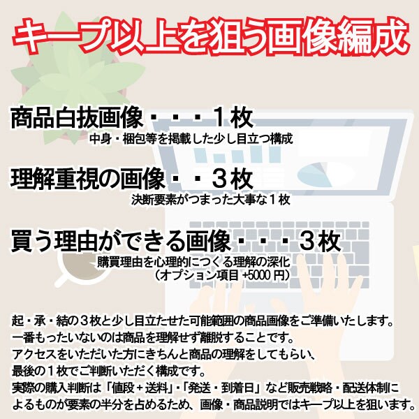 EC専門家が構成×AIの制作力で画像生成します 素早く決断をさせる基本６枚+α クローズタイプ イメージ7