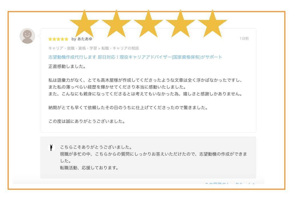 志望動機の添削付★履歴書、職務経歴書一式添削します 即日相談可！転職・就職活動に必要な書類一式作成ご支援致します イメージ4