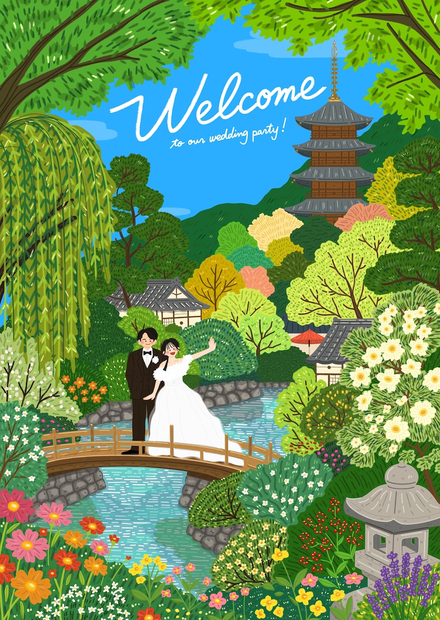修正無制限！ウェルカムボードを描きます 「写真とは違うイラストだからこその特別感」をお届けします。 イメージ2
