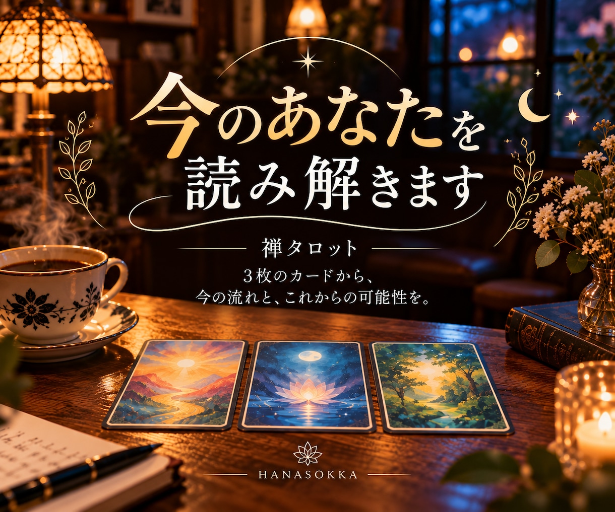 禅タロット3枚で今のあなたを読み解きます 未来を当てるより今の自分を知る。3枚のカードからのメッセージ イメージ1