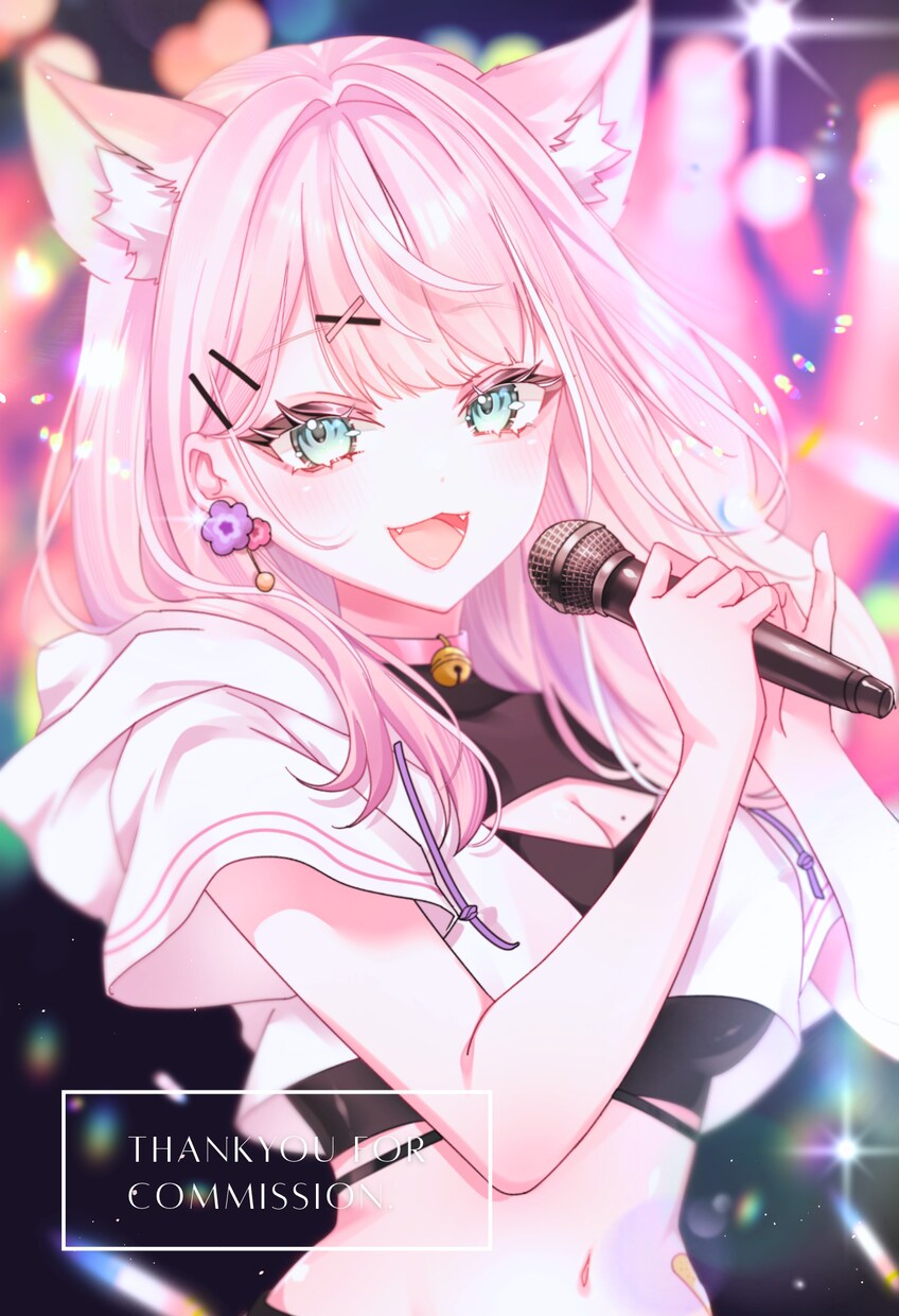 キラキラ空気感が魅力のイラストをお描きします 制限ほぼなしで使えるVtuber様向けのイラスト制作！ イメージ3
