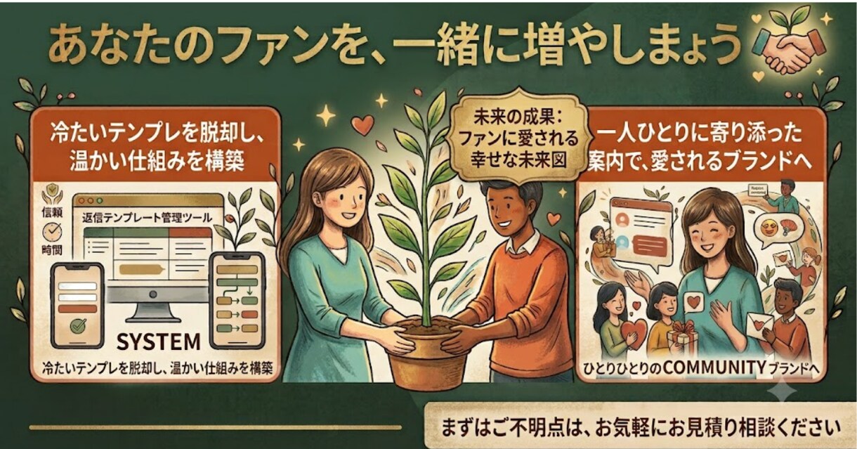 丁寧で温かいチャット・メッセージ案内します 冷たいテンプレ脱却！丁寧な案内であなたのサービスの信頼度UP イメージ8