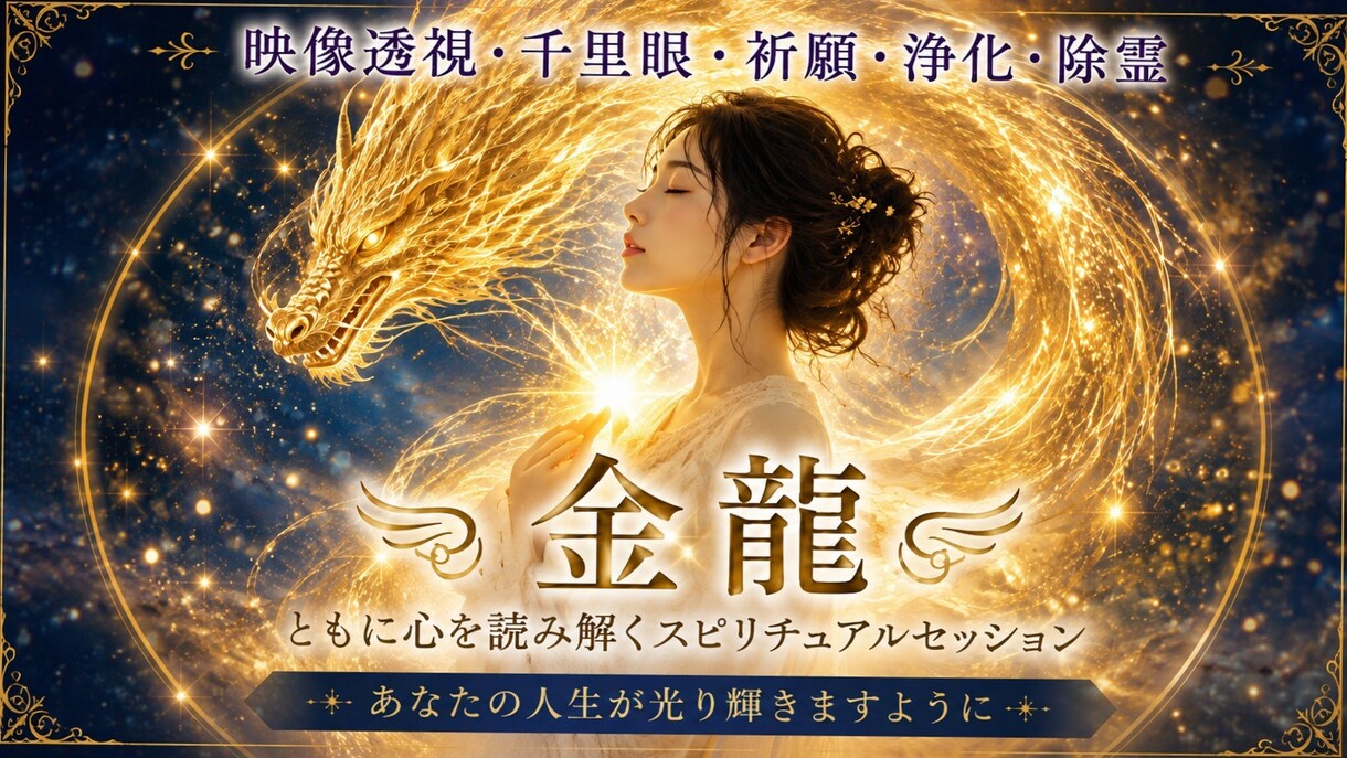 映像透視千里眼  お悩みを読み取りお伝えします 『金龍と映像透視千里眼鑑定』浮かんだ映像をお伝えします イメージ1