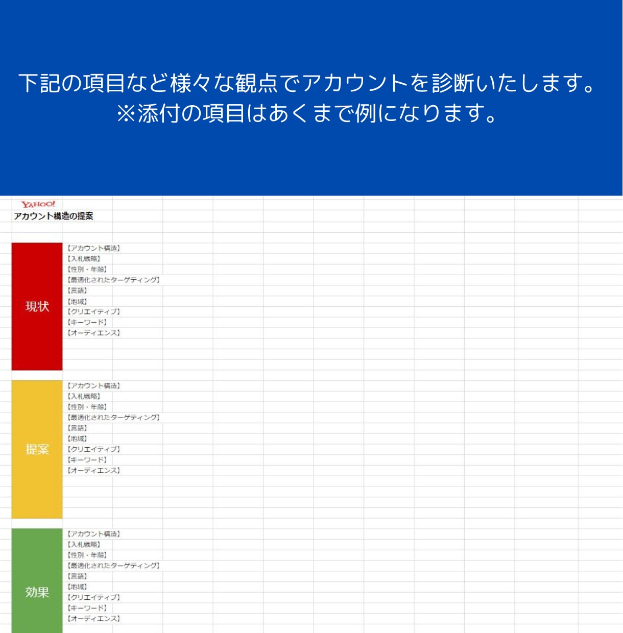 Webマーケターの現役プロがアカウント診断します 大手広告代理店で年間数十億規模まで拡大したプロが診断します イメージ2