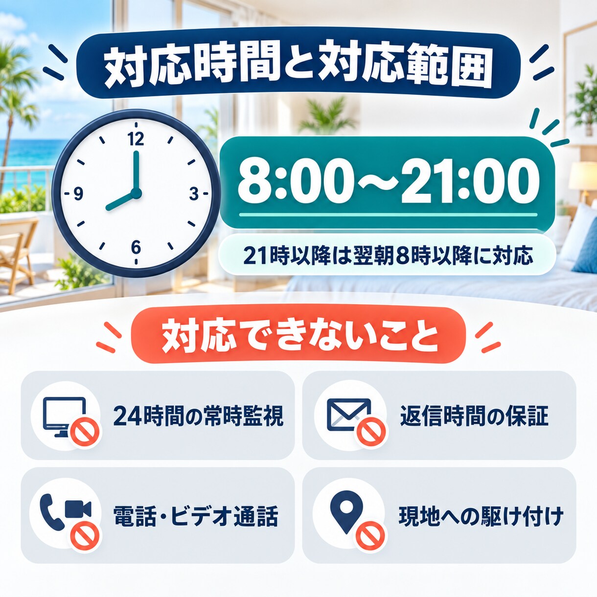 民泊の宿泊者メッセージ対応を代行します 3施設の運営経験を活かし予約前から丁寧に対応 イメージ4