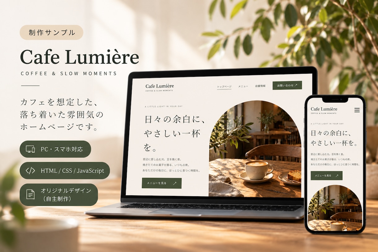 店舗やサービス向けのホームページを作成します あなたのお店やサービスの魅力を、Webでカタチにします！ イメージ2