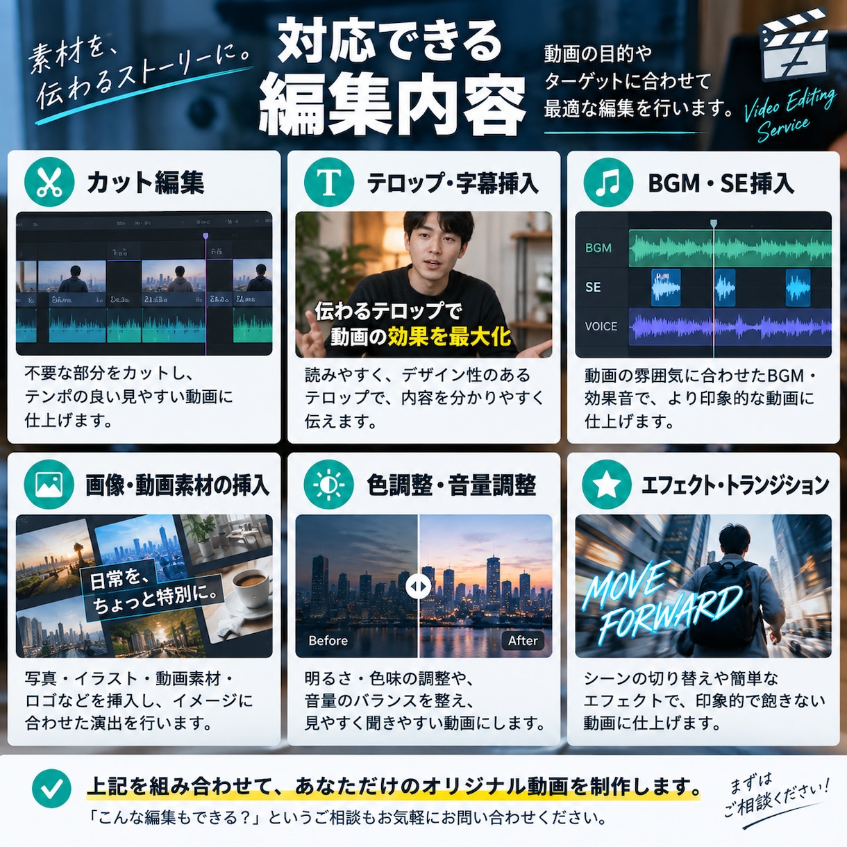 元テレビDが見やすく伝わる動画に編集します 構成・テンポまで考えたプロ品質の動画編集 イメージ2