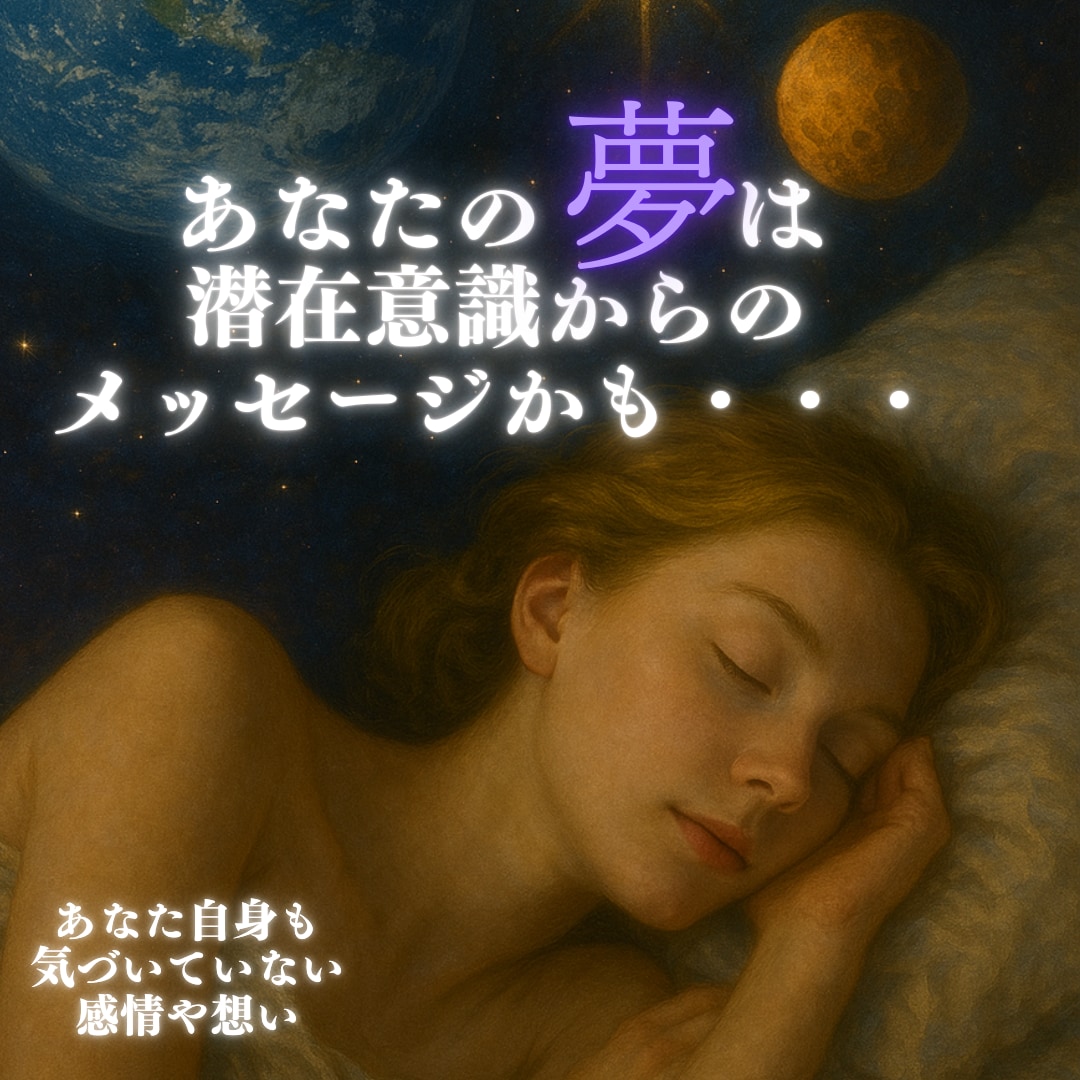 あなたの夢は潜在意識からのメッセージかも・・・ます あなた自身も気づいていない感情や想いが、夢となって姿を現す イメージ1