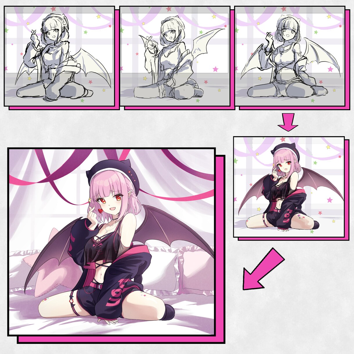 早期納品！キャラクター用のイラスト制作しております 女性のキャラクターグッズ用イラストやYouTubeサムネ製作 イメージ2