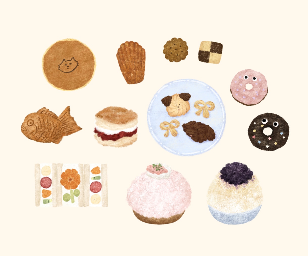 美味しそうな食べ物イラスト描きます ほんわか温かい雰囲気に仕上げます イメージ1