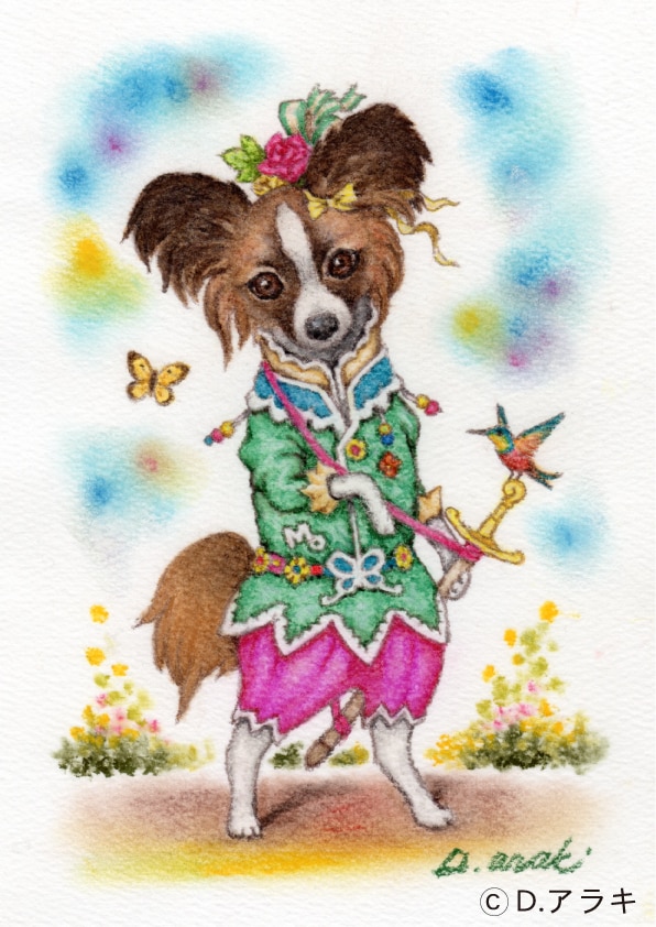 A5サイズ☆ペットの肖像画を描きます ファンタジーなペットの肖像画制作おまかせください☆ イメージ2