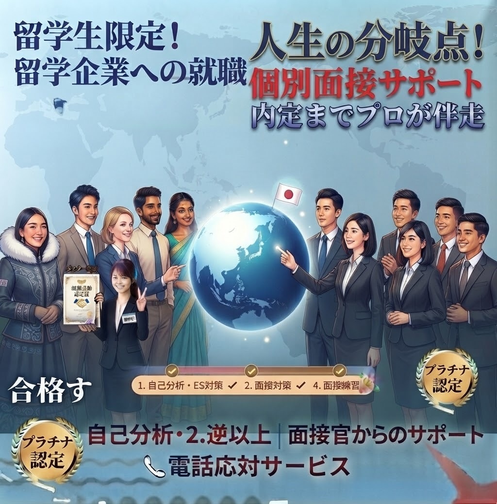 留学生限定‼️ 日本企業への就職をサポートします 企業選定・進め方・流れ・面接練習を面接官プロが支えます！ イメージ1