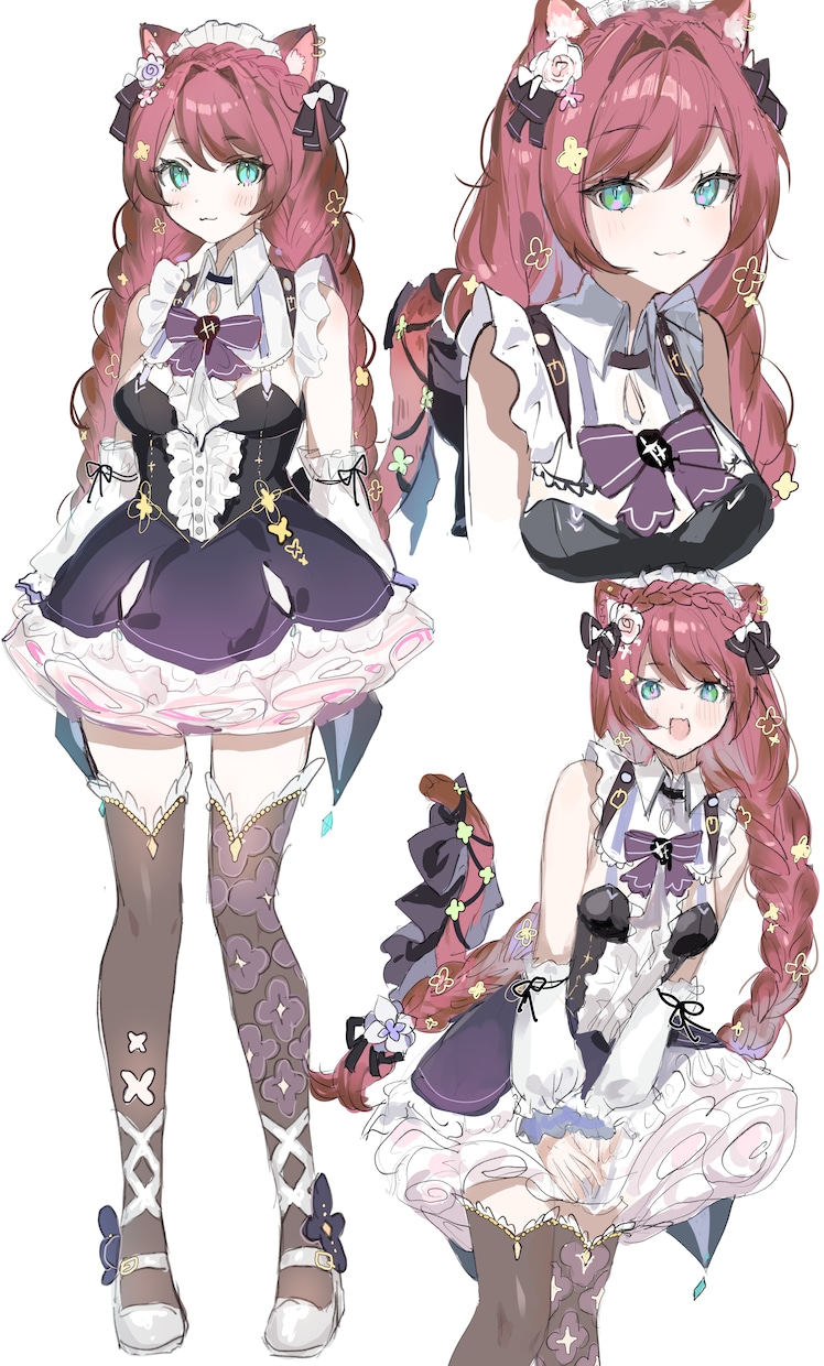 可愛い・綺麗な女の子のキャラクターデザイン承ります 3面図・４面図にも対応しております！ イメージ8