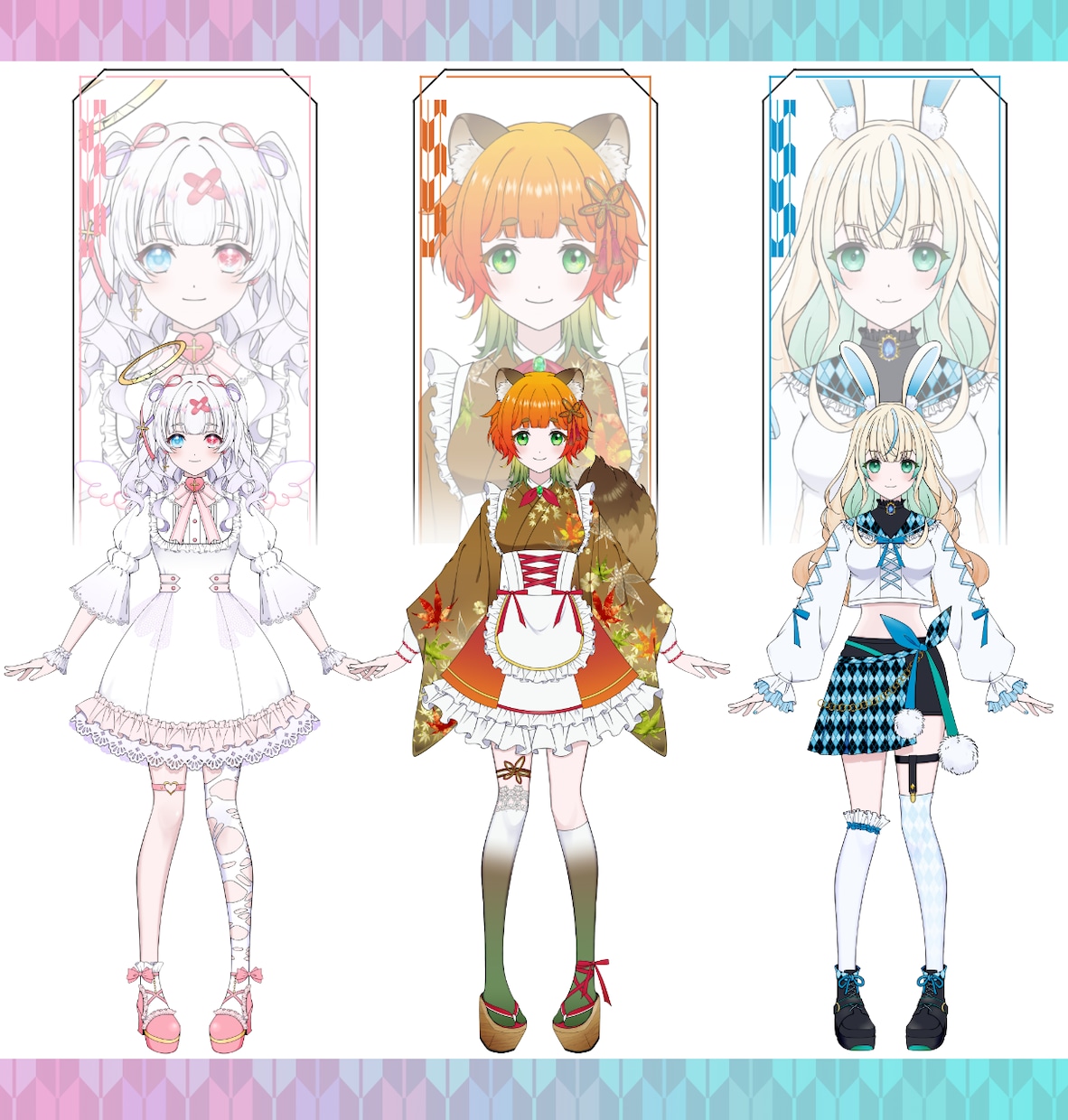 Vtuberデビュー！全工程制作します デザイン・パーツ分け・モデリング・ロゴ・ちびキャラ全部込!! イメージ9