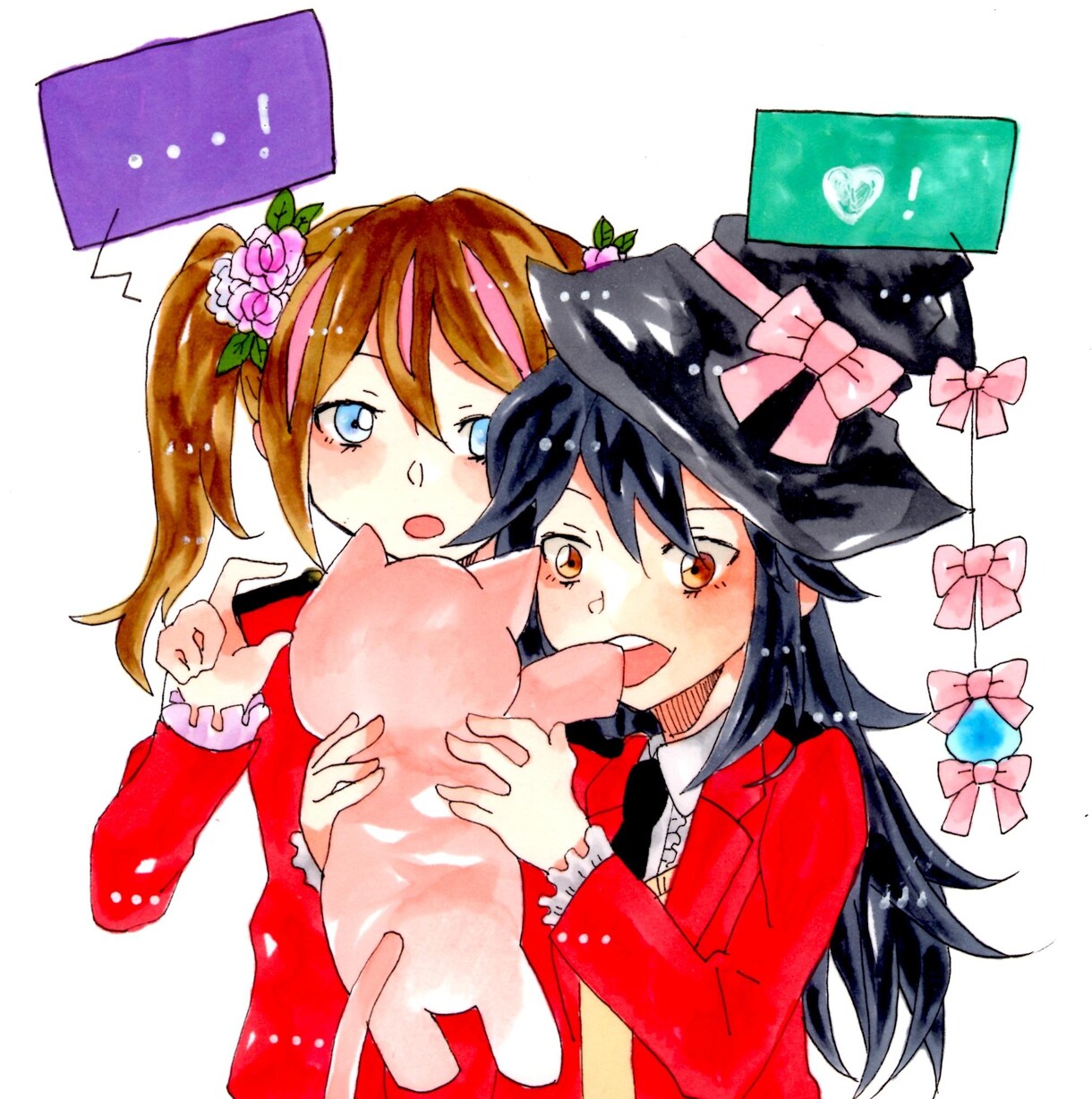 アナログで女の子を描きます コピックの鮮やかな発色のイラストをお求めの方に！ イメージ4