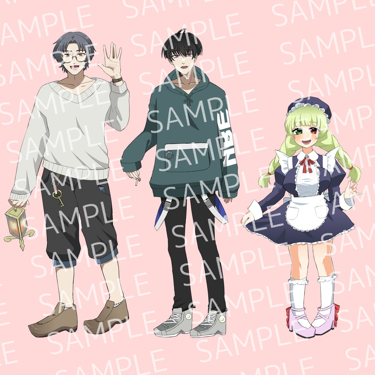 TRPG、IRIAM向け立ち絵を作成いたします すこしむっちりとした絵柄のアニメ塗りです イメージ1
