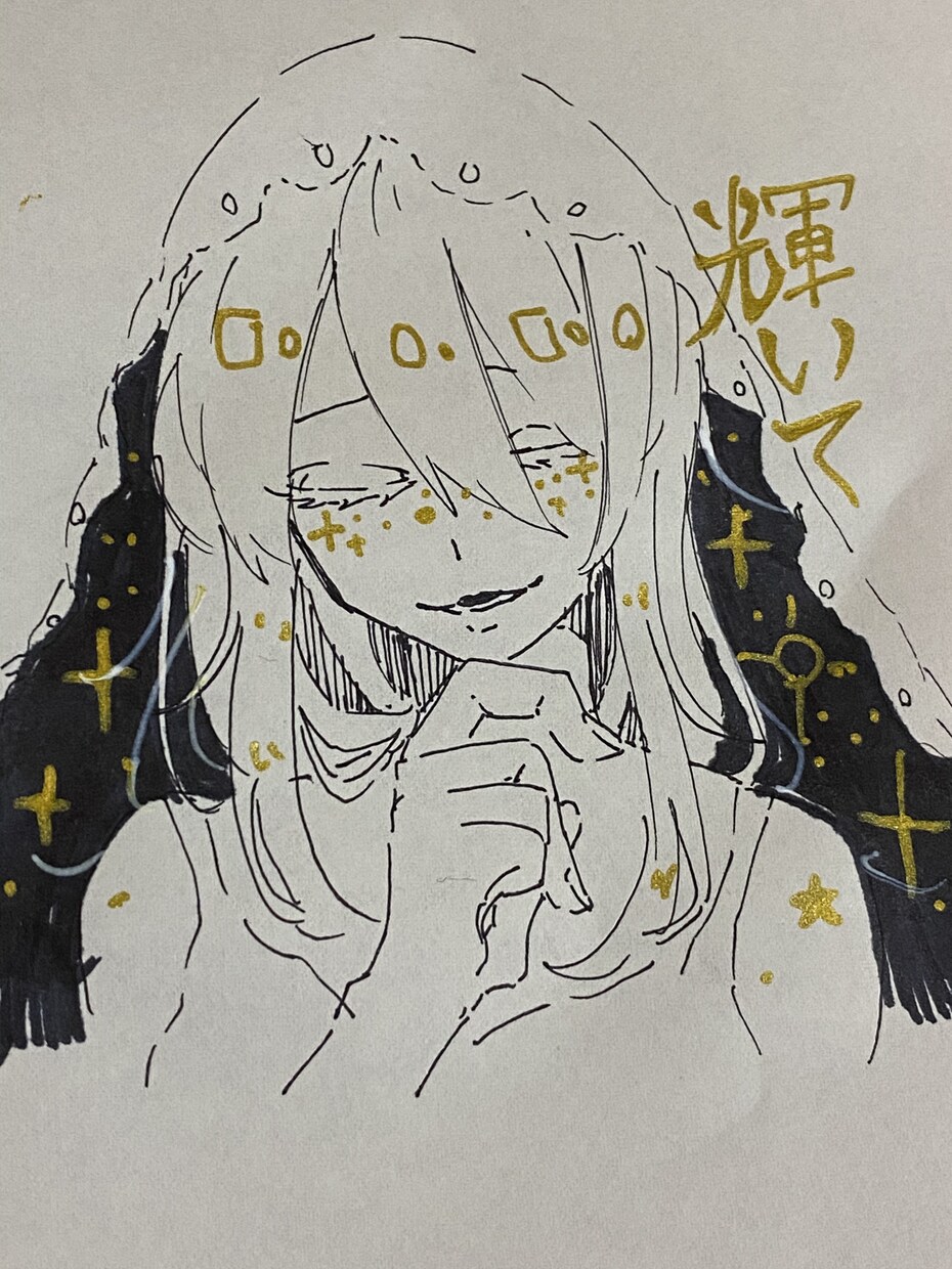 アナログで描く！！ダークで綺麗な独特な絵を描きます 貴方のご要望に応えて色紙に絵を描きます イメージ5