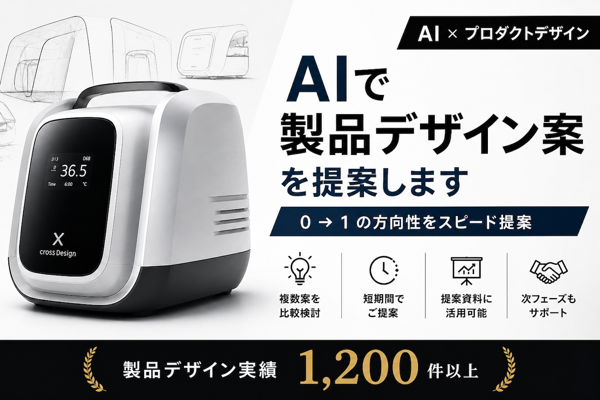 AI×プロ視点で製品デザイン案を提案します AI×プロの視点で製品案を可視化 イメージ1