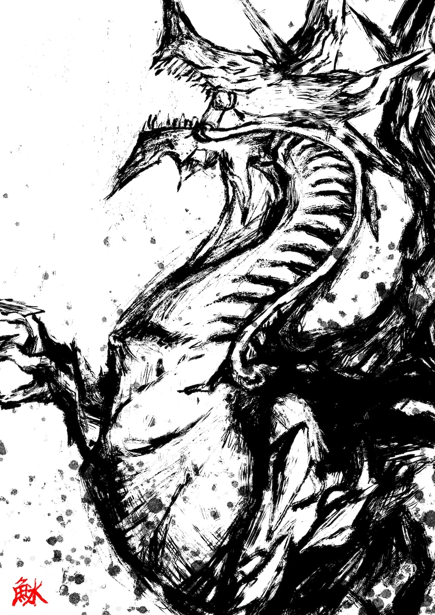 墨絵デジタルでイラストを作成します 墨絵デジタルは目立ってカッコイイぞ！ イメージ5