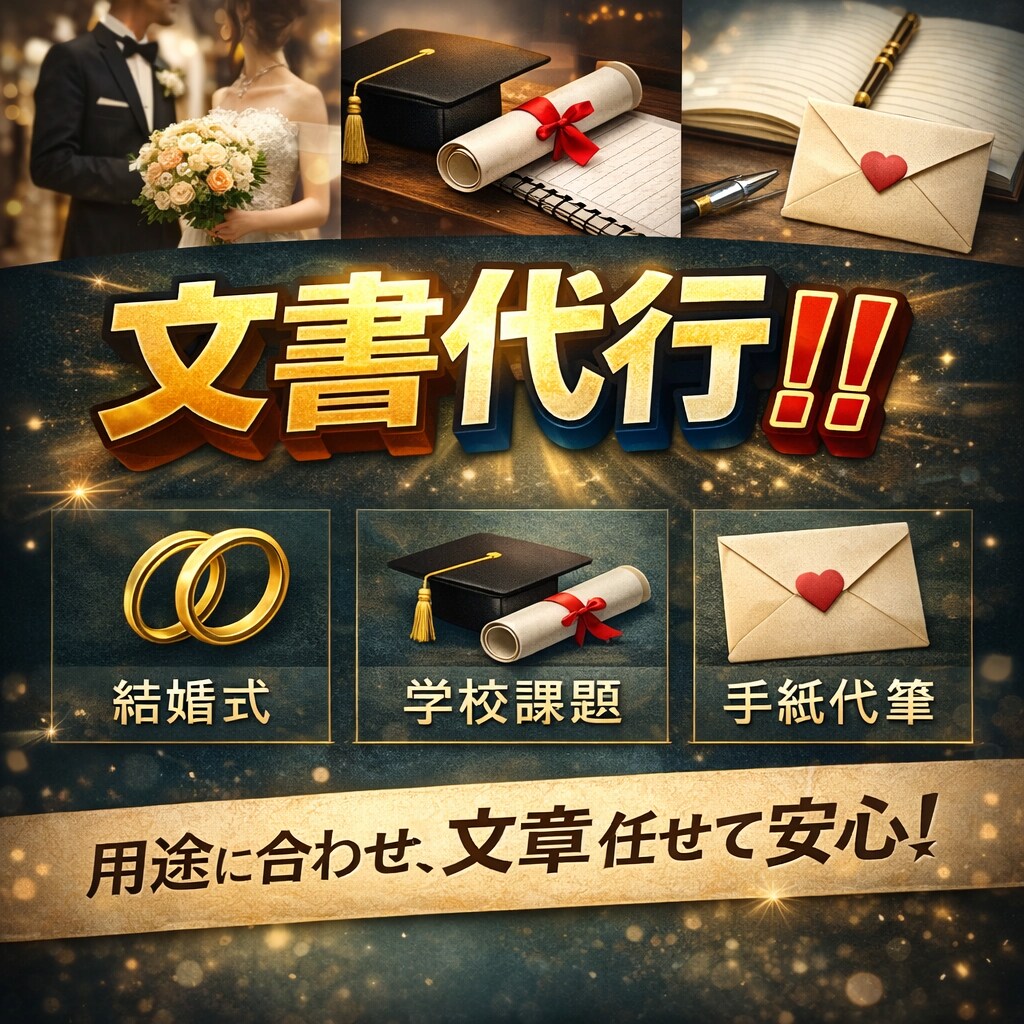 文章作成が苦手な方でもサポートします あなたが希望していることを再現いたします。 イメージ1