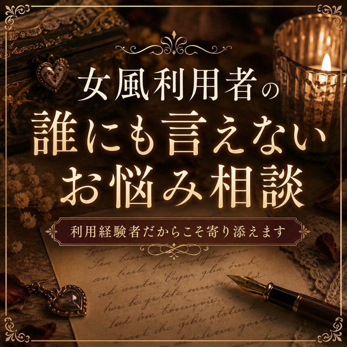 女風利用者の誰にも言えないお悩み聞きます 女風利用経験者だからこそ、気持ちに寄り添います イメージ1