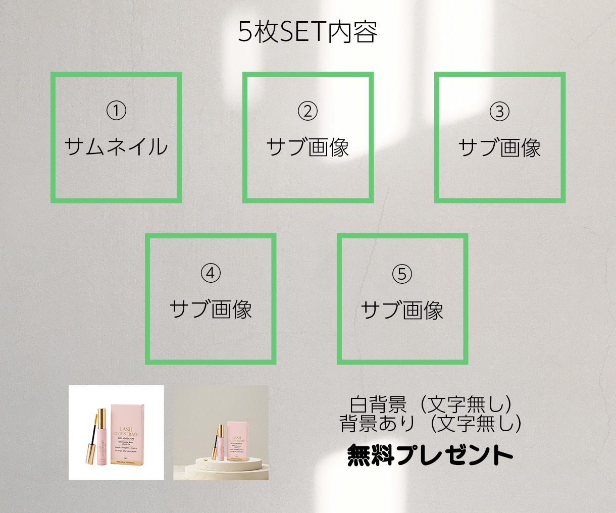 楽天市場特化｜売れる商品画像・サムネイル制作します 楽天市場サムネイル画像5枚SETを高品質・低価格でご提供 イメージ2
