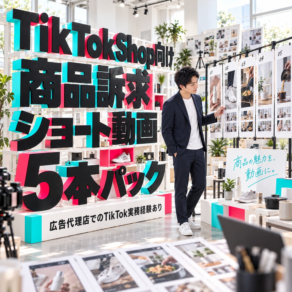 TikTok向けのPR動画5本パック制作いたします マーケティング視点で成果の出る広告ならお任せください イメージ1