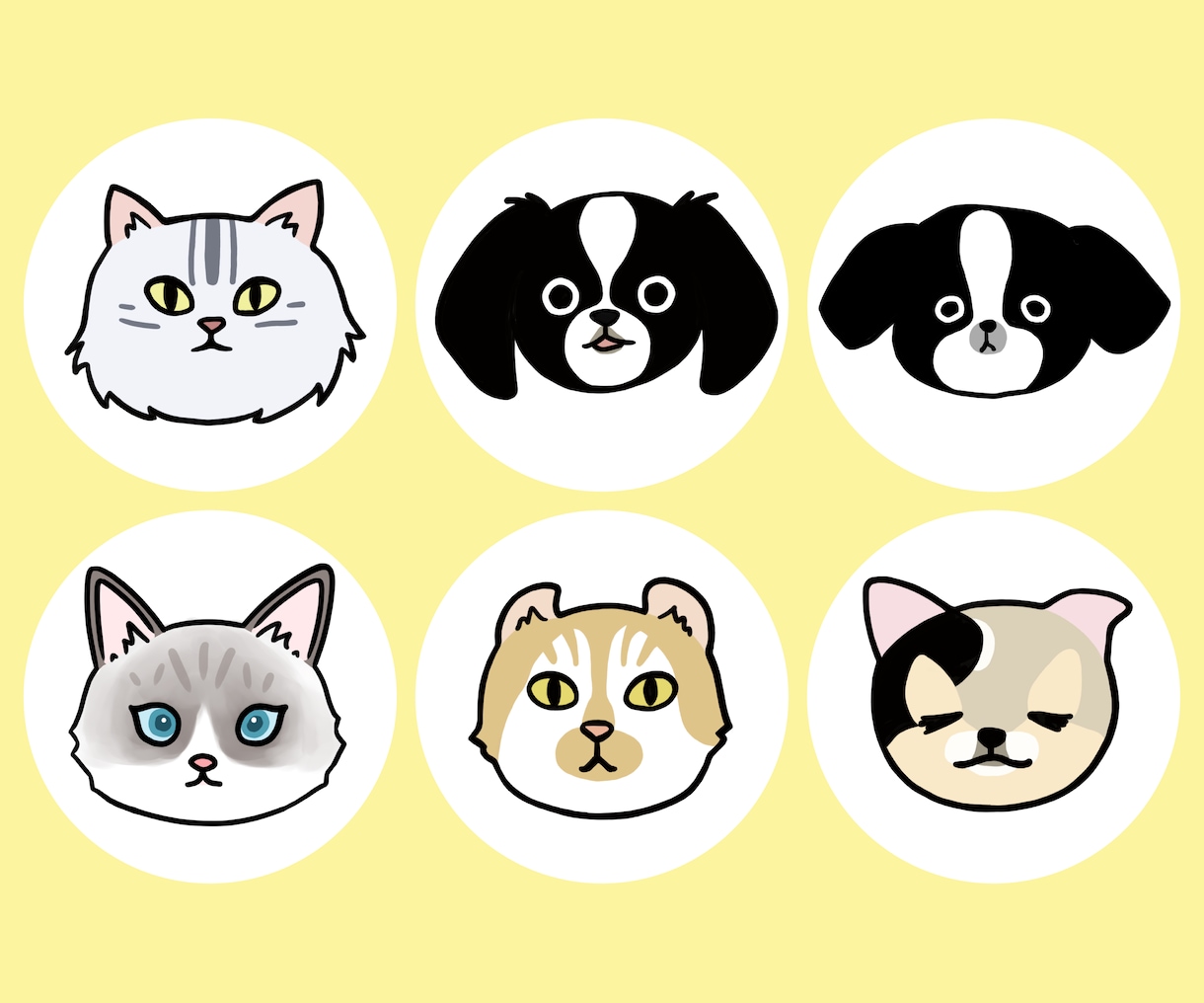 ゆるくてかわいいペットの似顔絵制作いたします 犬、猫、鳥などどんなペットでも受け付けております！ イメージ2
