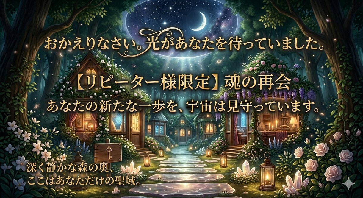 リピーター様専用｜光の地図で次の航海を照らします 再会を祝して。前回の鑑定をベースに、今の運命を1μgまで解析 イメージ1