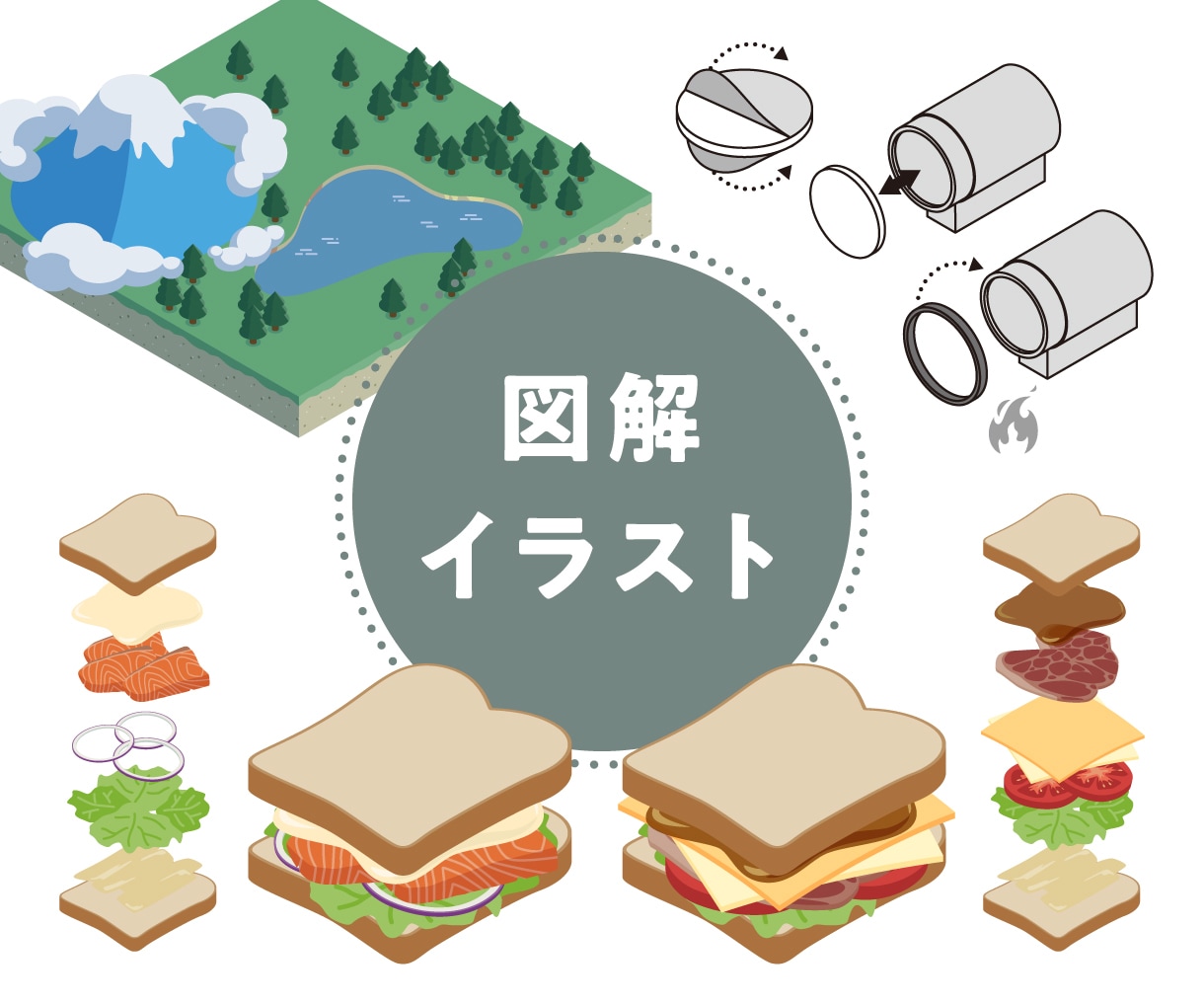 商用OK!チラシや本の図解・挿絵・イラスト承ります 見て伝わる！シチュエーションイラスト イメージ6