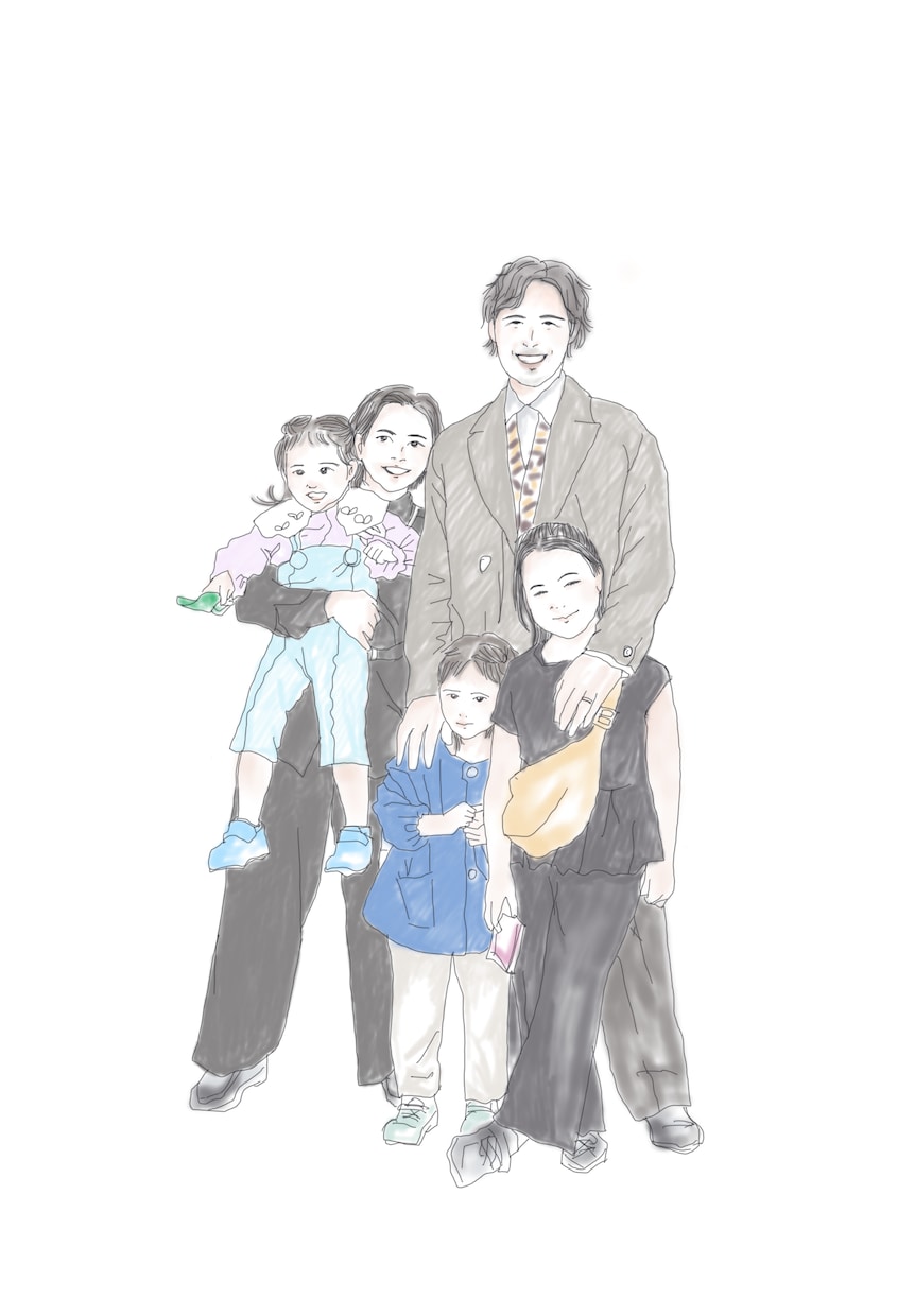 写真から優しい鉛筆タッチの似顔絵を描きます 何気ない一枚を、やさしい思い出に変えます イメージ5