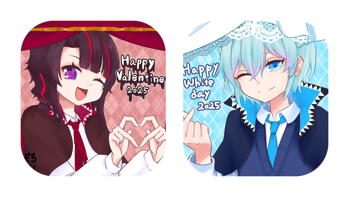 かわいいSNSのアイコン描きます 中性的なキャラクターをアイコンにしたい方必見！！ イメージ2
