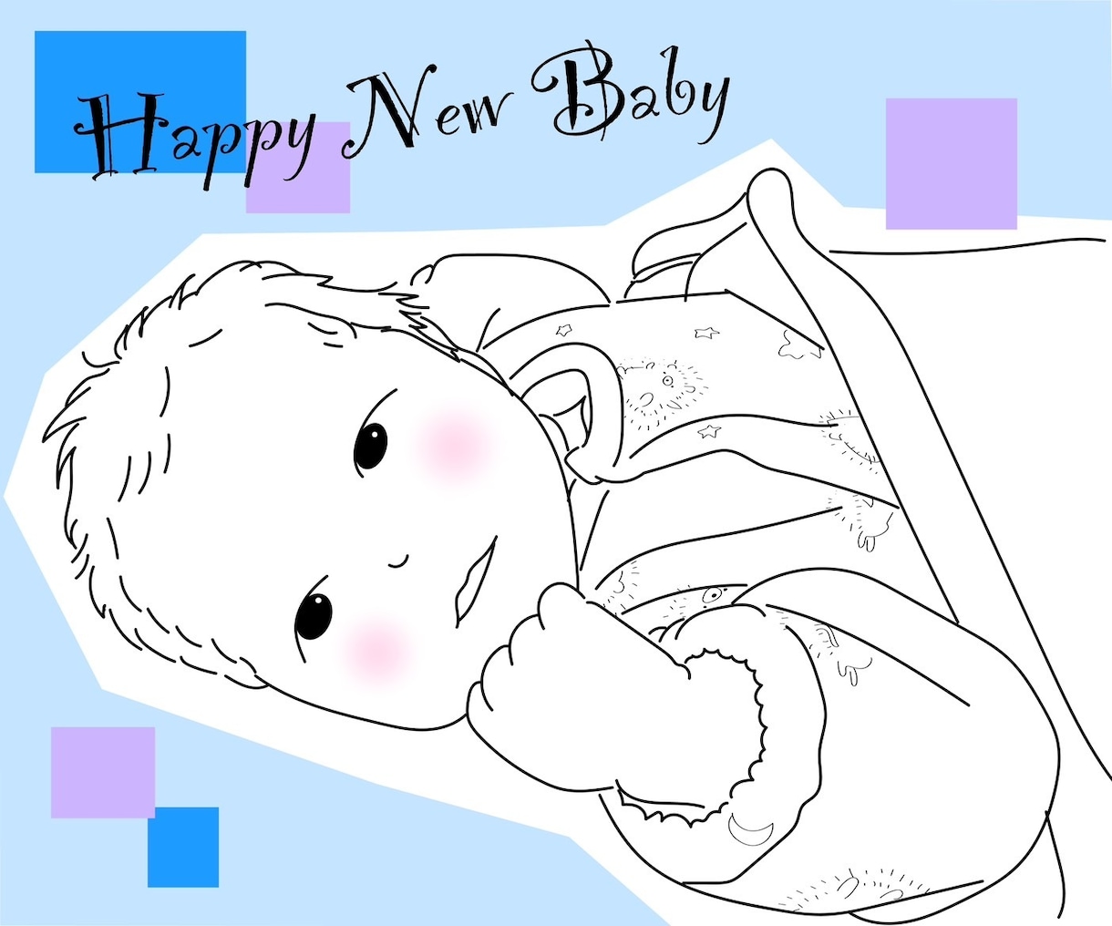 赤ちゃんの線画イラスト描きます 出産祝いに悩んでいるあなたへ♪イラストで贈る新しいプレゼント イメージ2