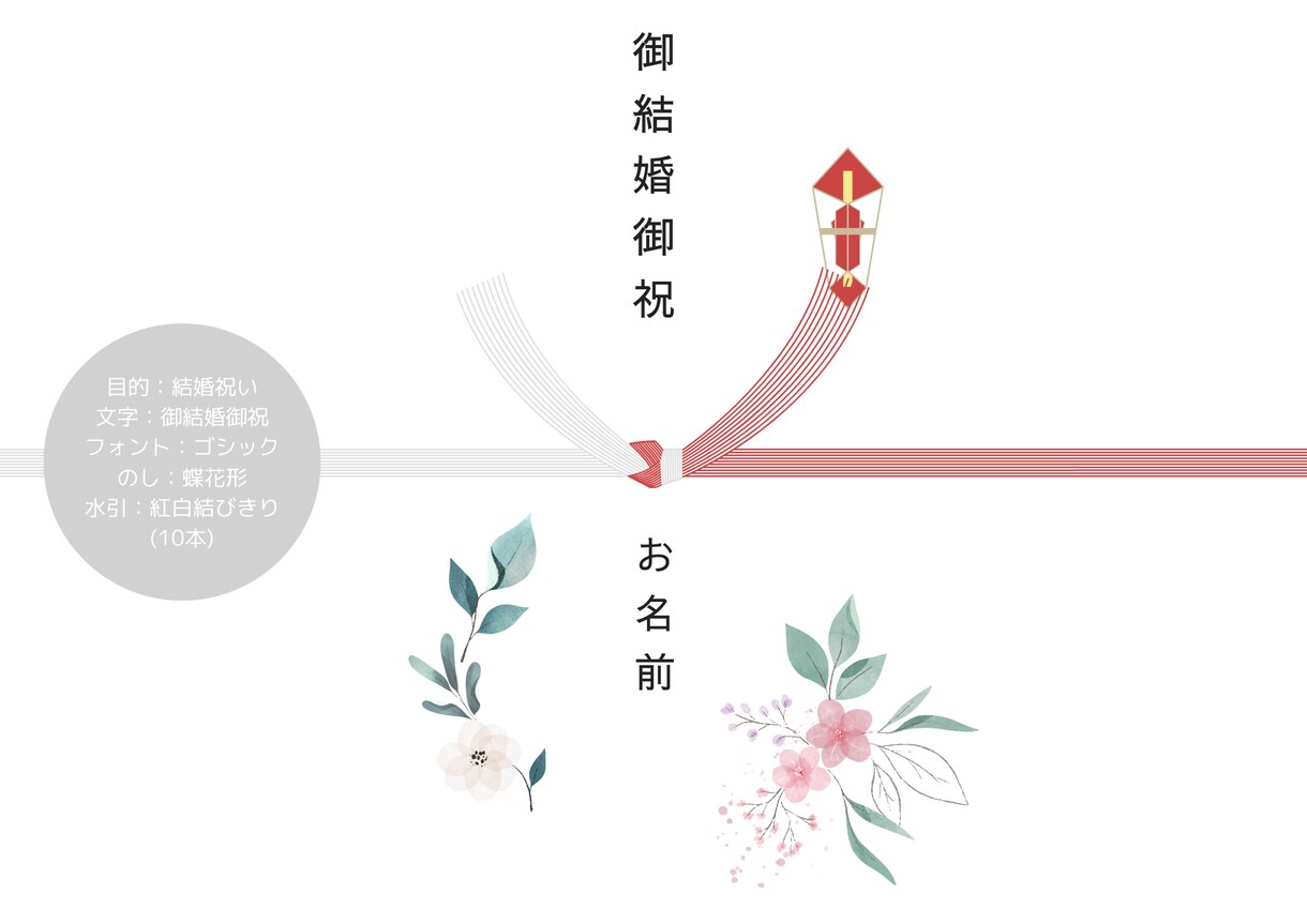 名入れ熨斗(のし)紙データ作成いたします 大切な人の記念日にこだわりの熨斗(のし)で想いを届けませんか イメージ3