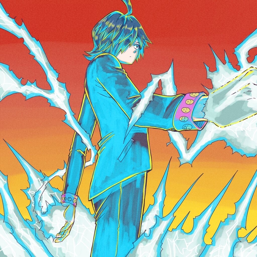 SNS用のバストアップイラストを描きます 『色』をテーマにした少年漫画風アイコン イメージ3