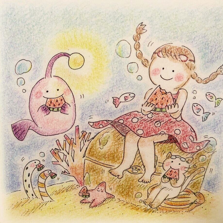 ふんわりやさしいイラストを描きます まるで絵本の1ページ！完全オーダーメイドで承ります！ イメージ1