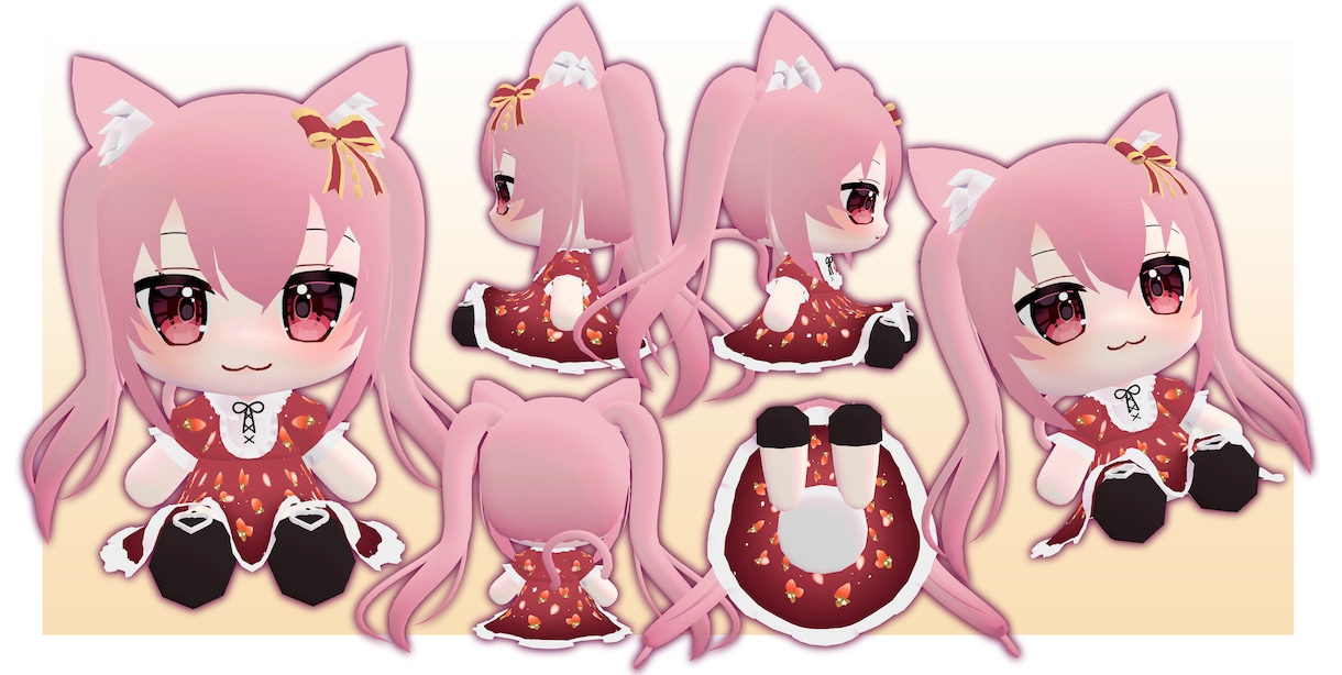 アバターの【3Dぬいぐるみ】作ります かわいいおすわりぬいといっしょに！ イメージ2