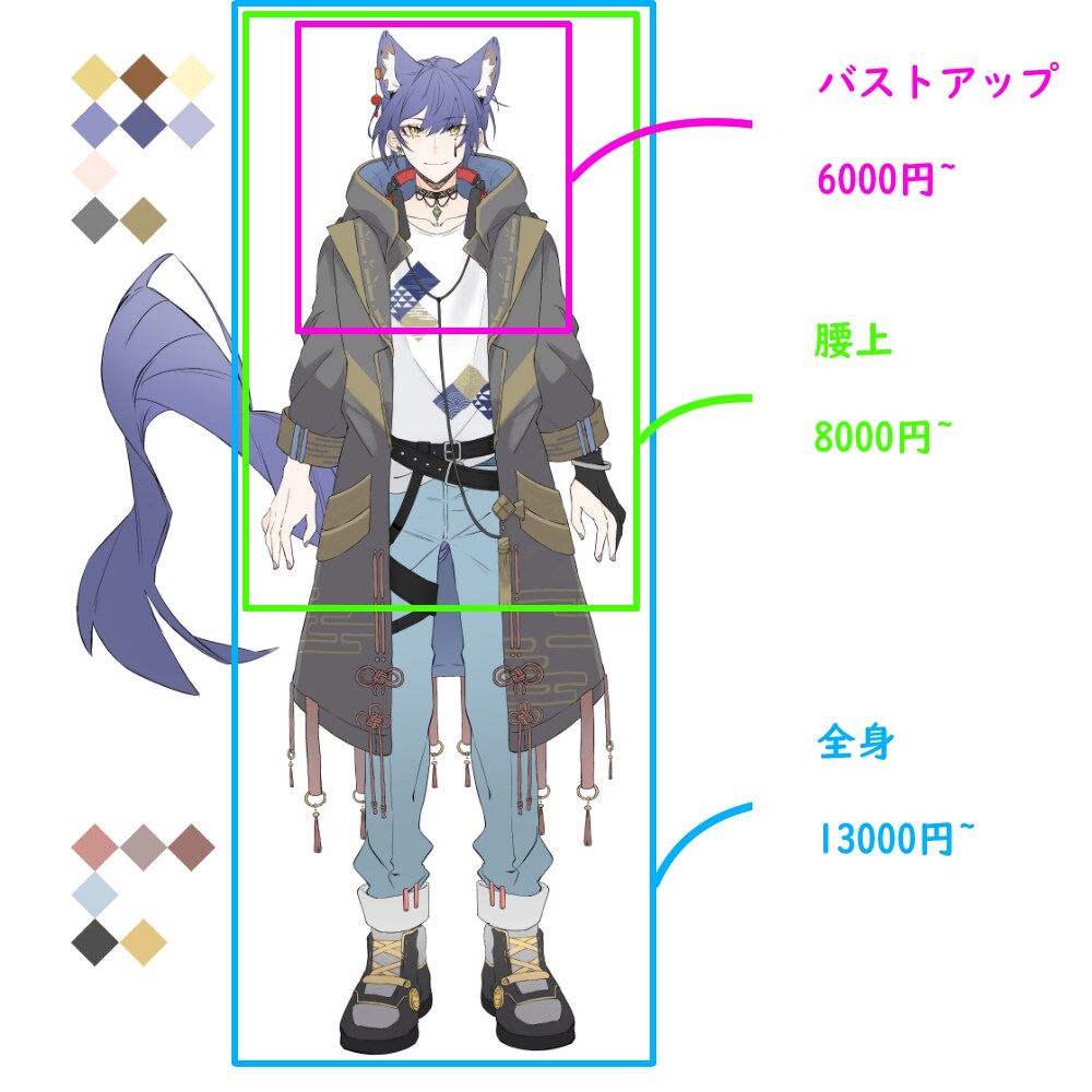 立ち絵/キャラデザ制作承ります。ます TRPG、配信、ゲーム制作にも イメージ2