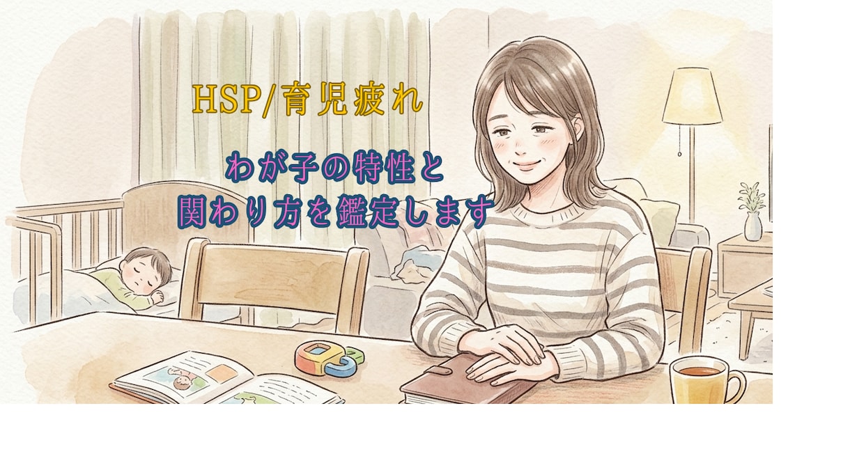 HSP育児疲れ。母子の資質を読み解く専門鑑定します ワンオペ、HSP、自己肯定感…育児孤独を「安心」に ! イメージ1