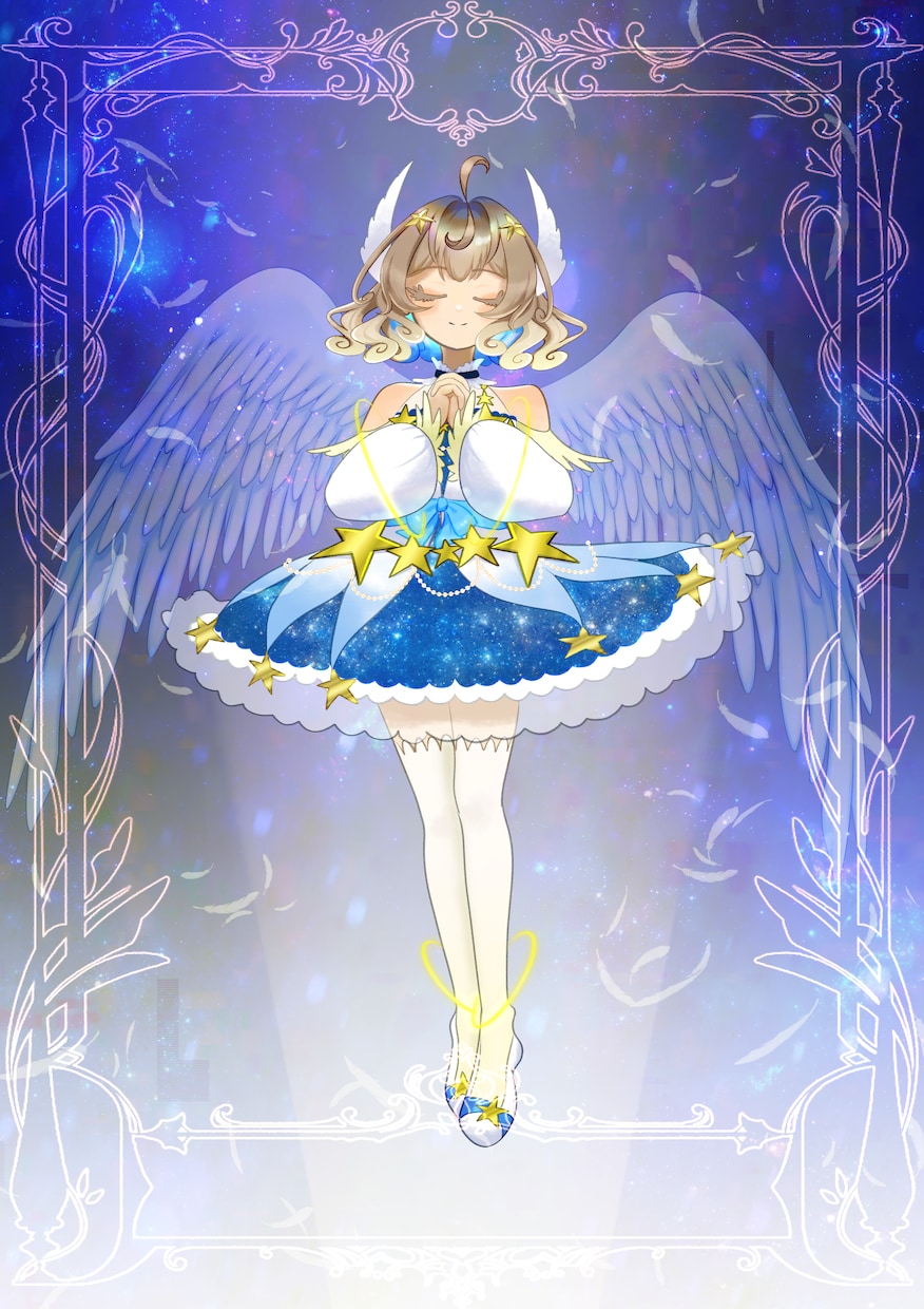 商用OK｜Vtuber向け可愛い立ち絵を制作します ふんわり可愛い絵柄でキャラを丁寧に形に イメージ1