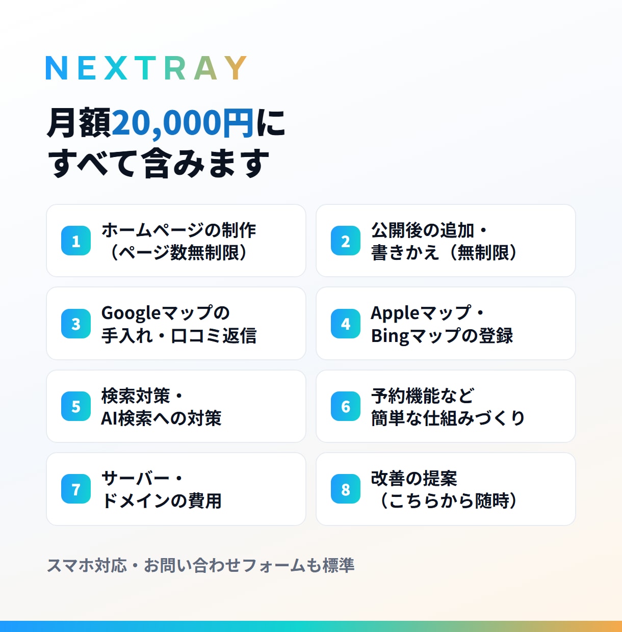 制作費0円！ホームページと集客を丸投げできます 月額2万円・ページ数無制限・MEO対策も込み イメージ2