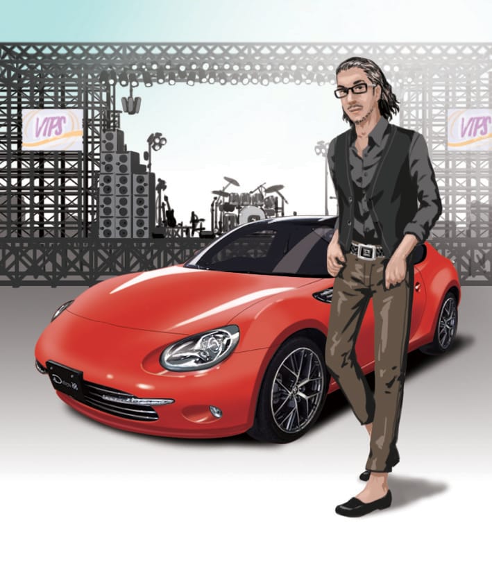 愛車とオーナー様の2ショットを絵にします 人生を共に過ごす愛車と貴方を素敵なイメージの肖像画に。 イメージ2