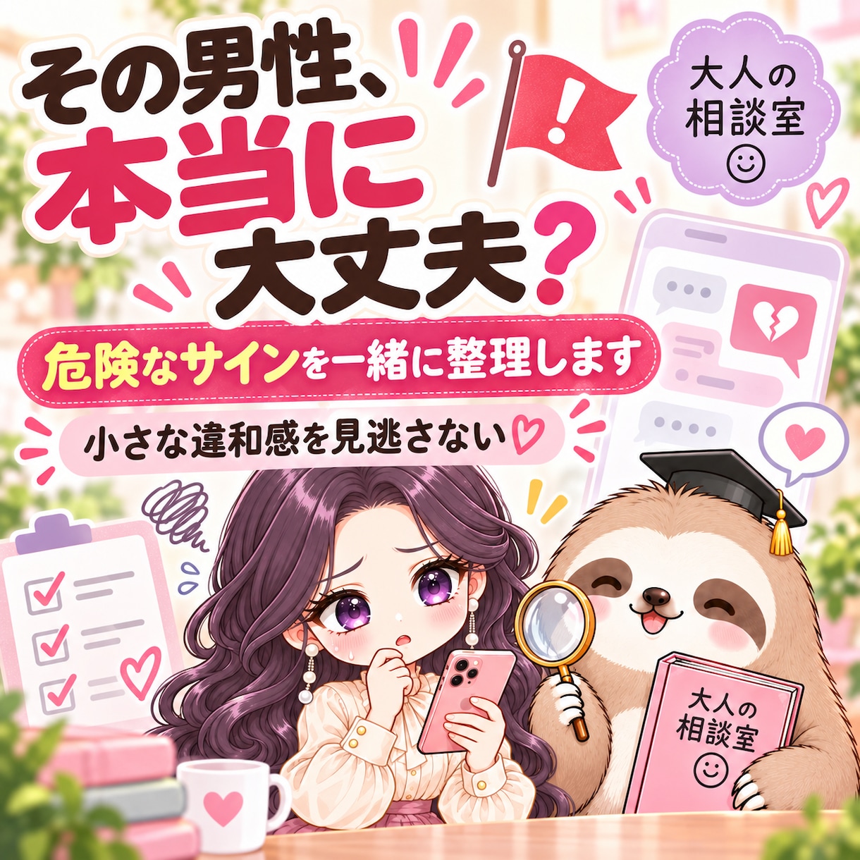 その男性が危険な相手か一緒に見極めます 小さな違和感を整理して、あなたを守る判断材料にします イメージ1