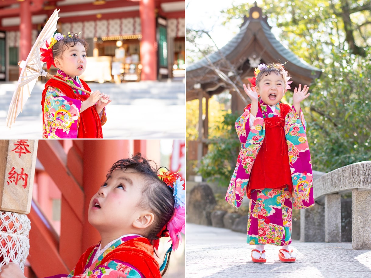 お子様の一生に一度の姿を素敵に残します 七五三受付開始　/100枚/h〜バリエーション豊富！ イメージ3