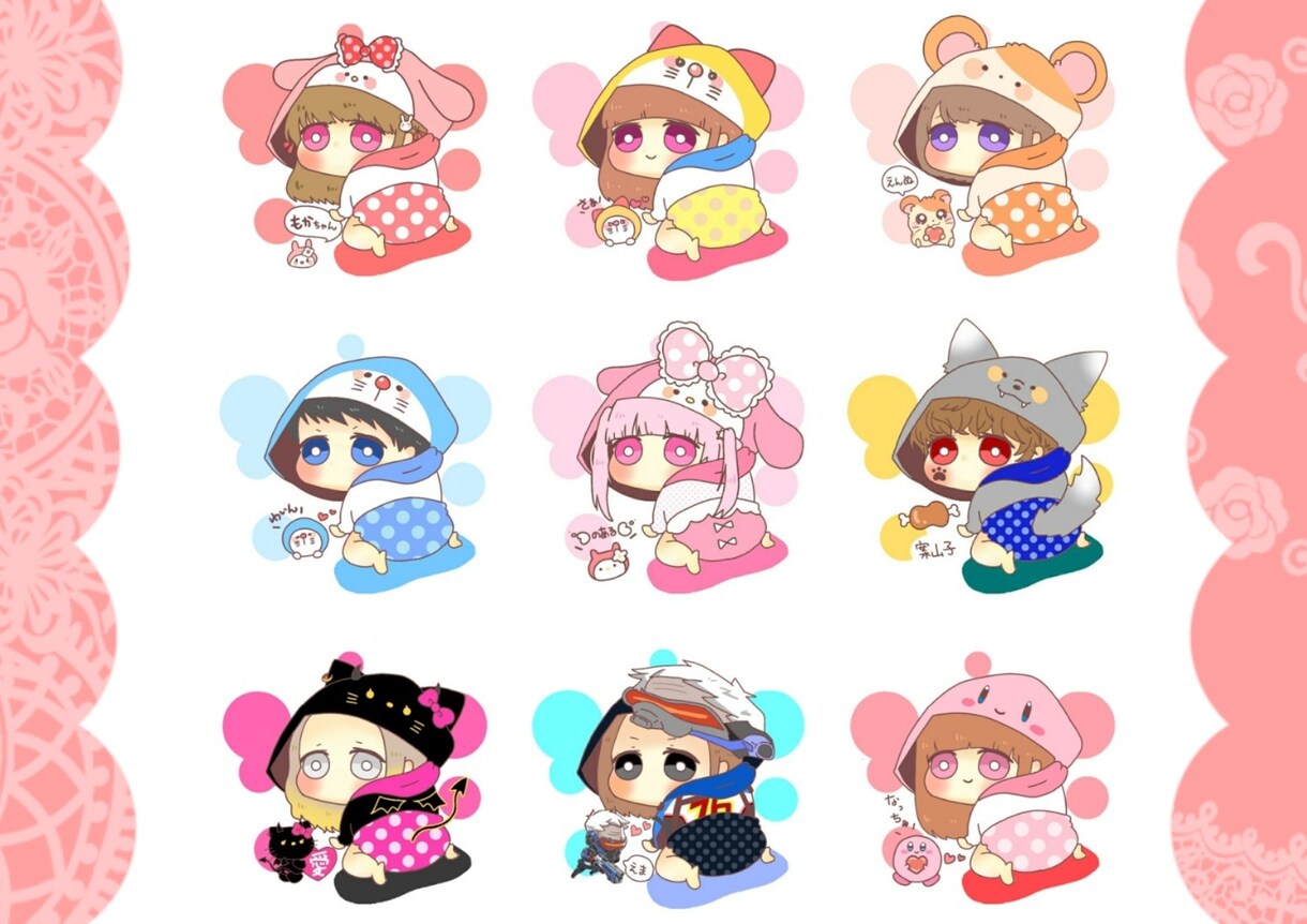 好きなパーカー着せよう！赤ちゃん風アイコン描きます 【大好評！】【Thank you♡おまけ付き】 イメージ6