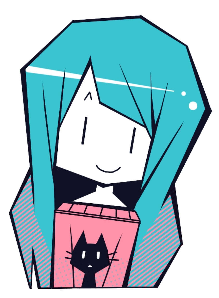 カクカクイラスト描きます 丸いイラストに飽きたあなたにカクカクイラストはいかがでしょう イメージ1