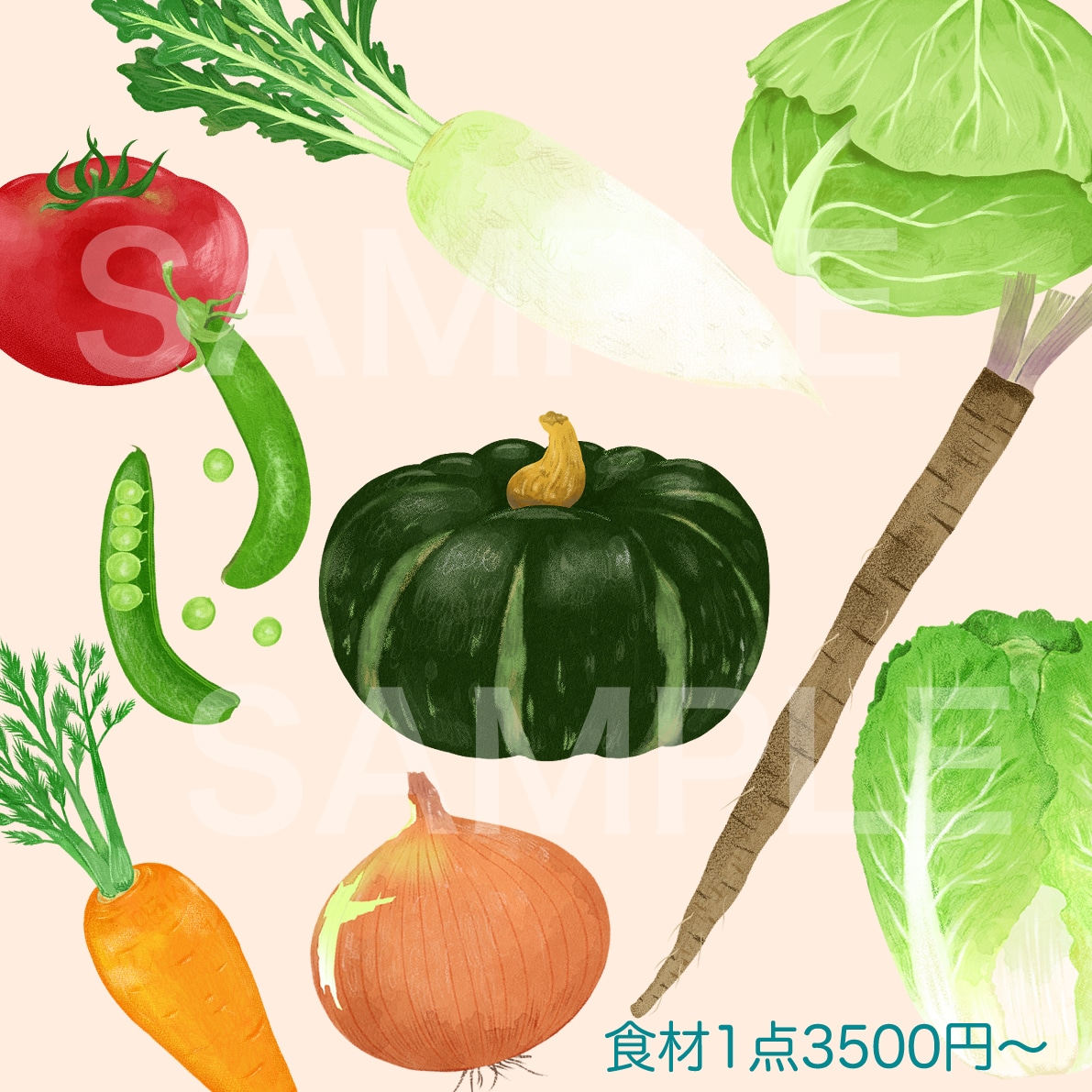 パクッと食べたくなる♪手描き食べ物イラスト描きます 背景やキャラクター追加も可能。店舗メニュー、SNS素材として イメージ3