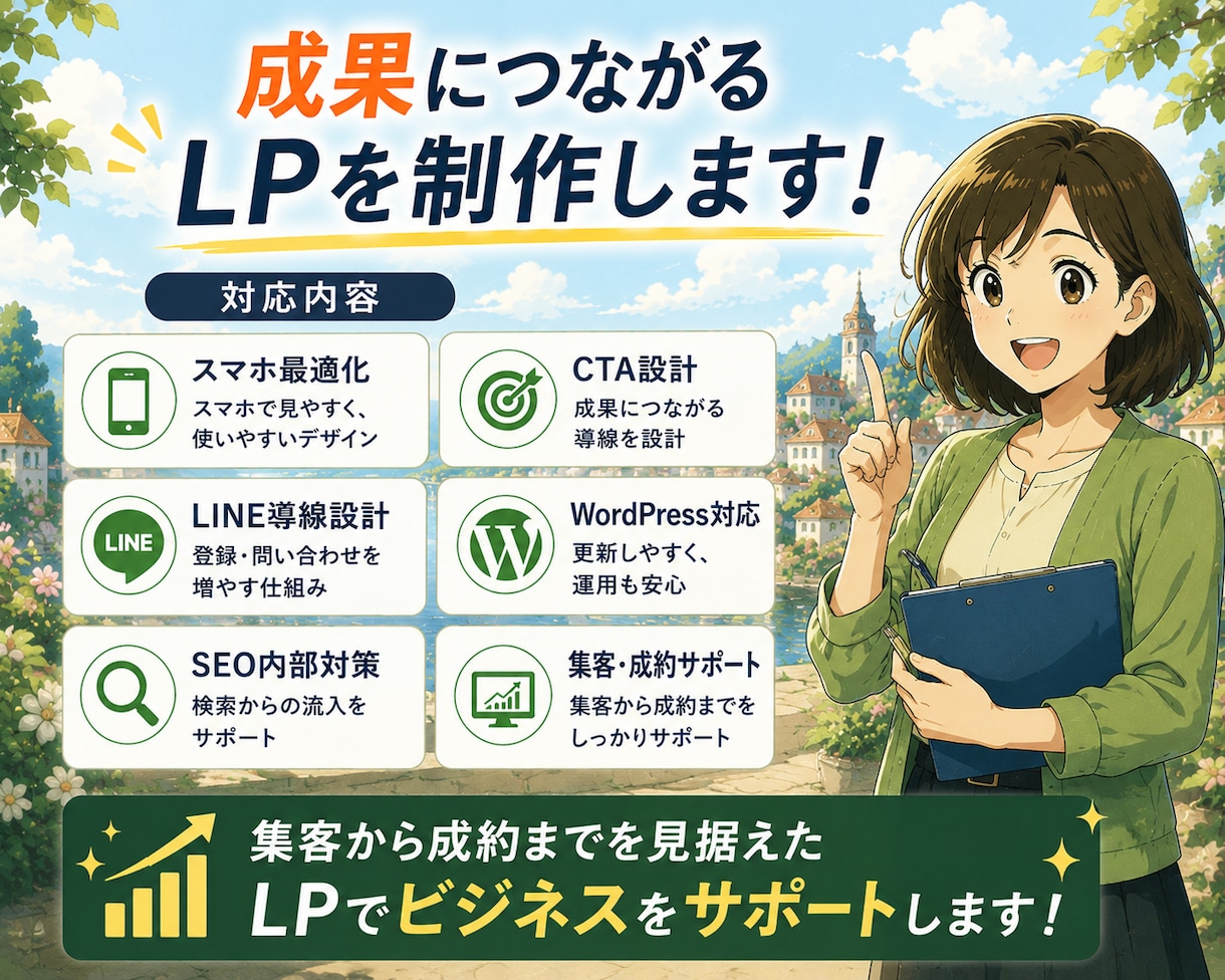 集客・成約につながるLPを制作します 伝わる構成で成果につながるLP制作 イメージ3