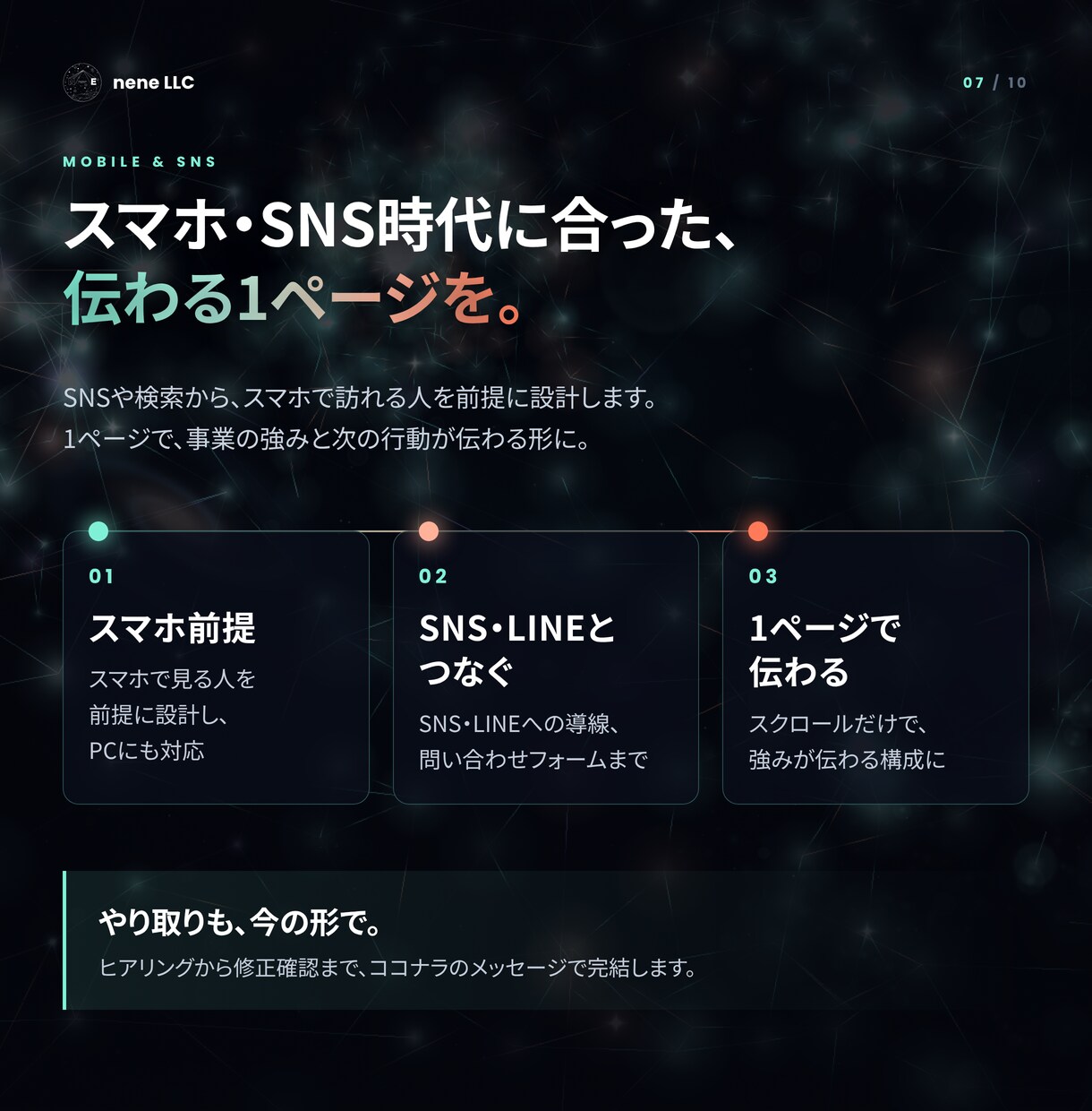 事業の強みが伝わる1ページWebサイトを制作します スマホ・SNS時代に合わせ、企画・デザイン・公開まで対応 イメージ7
